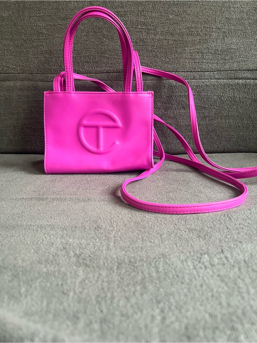 Hot Pink Telfar Mini Shopping Bag
